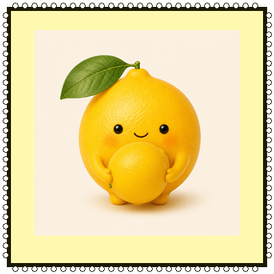 Meyer stamp, holding the lemon